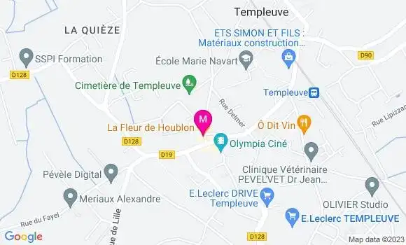 Localisation Restaurant  La Fleur de Houblon