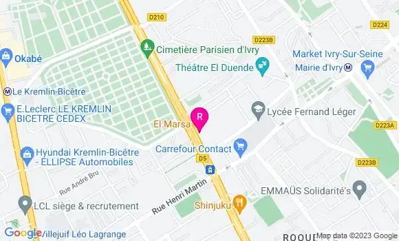 Localisation Restaurant  El Marsa