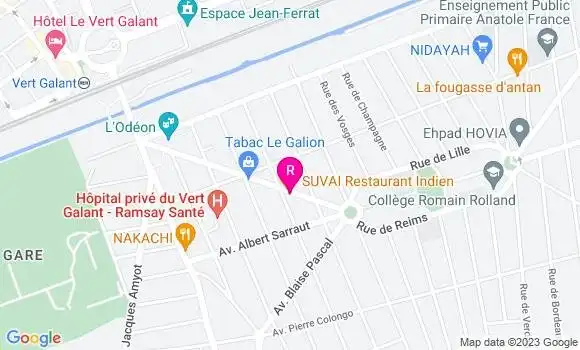Localisation Restaurant Indien Suvai