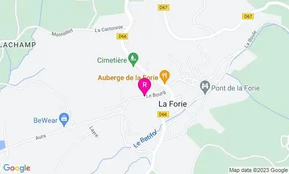Localisation Auberge de la Forie