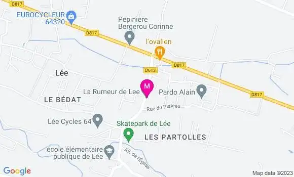 Localisation Restaurant  La Rumeur