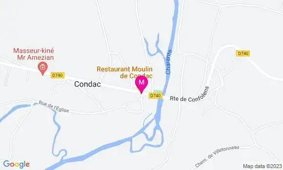 Localisation Restaurant  Moulin de Condac