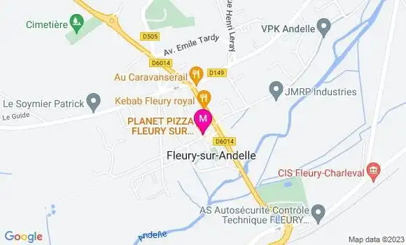 Localisation Pizzeria Planet Pizza