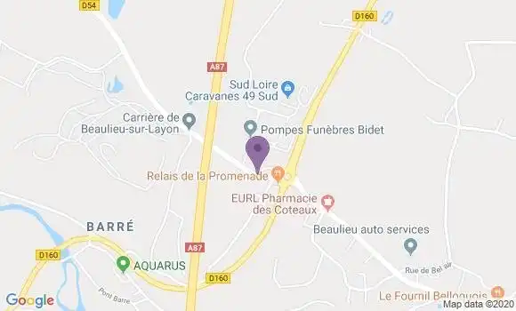 Localisation Restaurant  Le Relais de la Promenade