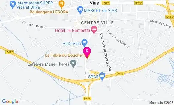 Localisation Restaurant  La Table du Boucher
