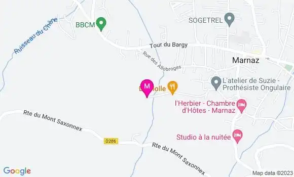 Localisation Restaurant  La Biolle
