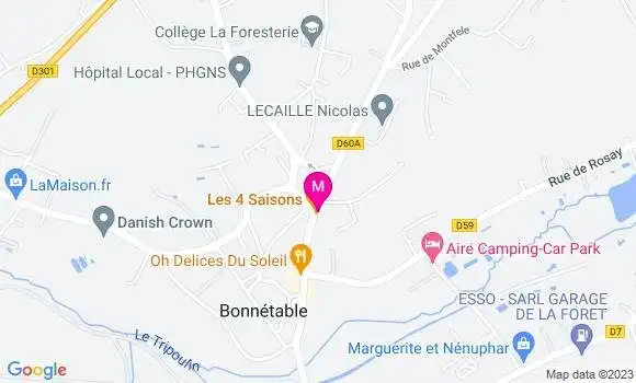 Localisation Restaurant  Les 4 Saisons
