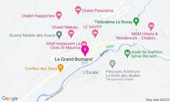 Localisation Restaurant  Aux Aravis