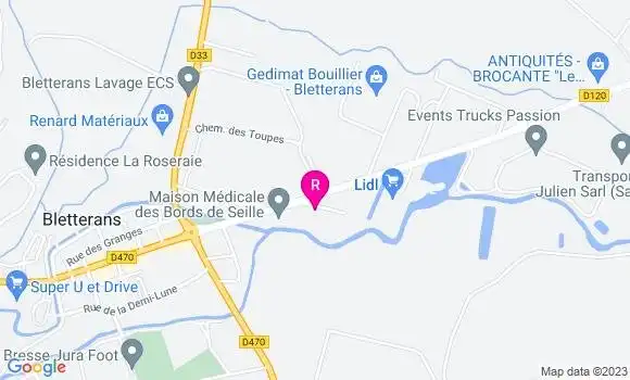 Localisation Le Bistrot de la Gare