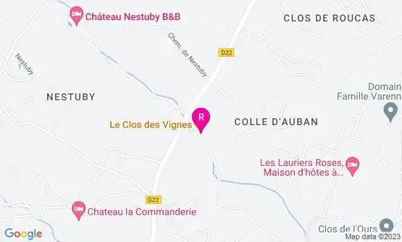Localisation Restaurant  Le Clos des Vignes