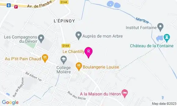 Localisation Restaurant  Le Chantilly
