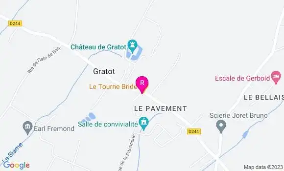 Localisation Restaurant  Le Tourne Bride