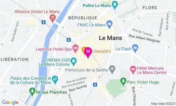 Localisation Restaurant Bar Le Moderne