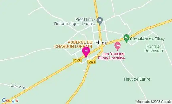 Localisation Auberge du Chardon Lorrain