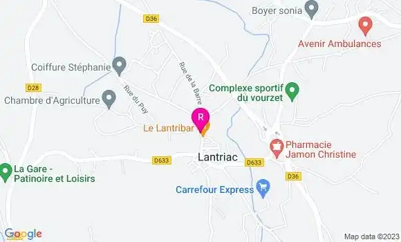 Localisation Restaurant Bar Le Lantribar