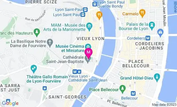 Localisation Le Café de la Cathédrale