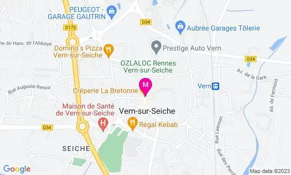 Localisation Crêperie La Bretonne