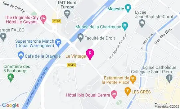 Localisation Restaurant  Le Vintage
