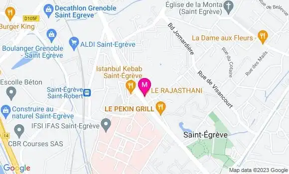 Localisation Restaurant  Le Rajasthani