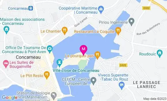 Localisation Crêperie Le P