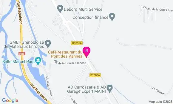 Localisation Restaurant  Le Pont des Vannes