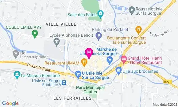Localisation Pizzeria Le Marché aux Pizzas