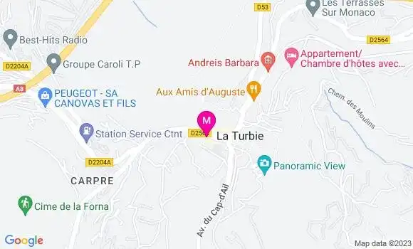 Localisation Pizzeria Taxi Pizza