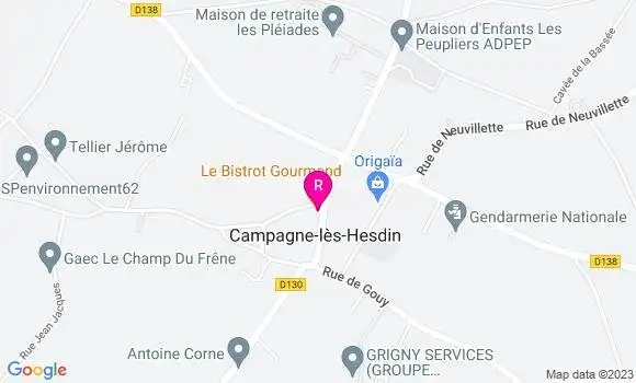 Localisation Le Bistrot Gourmand