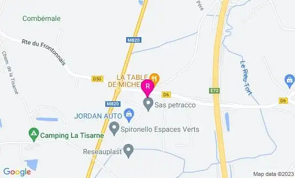 Localisation Restaurant  La Table de Michele