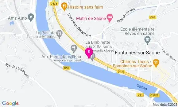 Localisation Restaurant  La Binbinette aux 3 Saisons