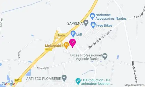 Localisation Restaurant Bar La Cave de Retz