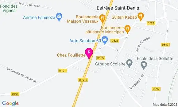 Localisation Restaurant  Chez Fouillette