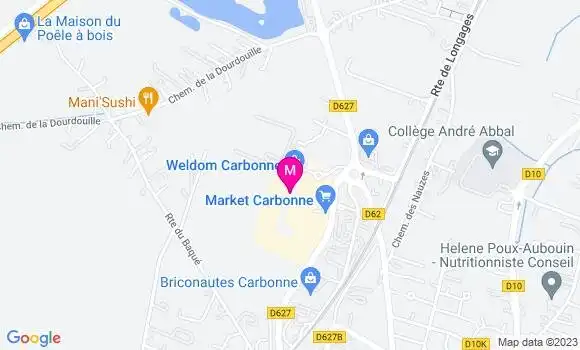 Localisation La Brasserie du Centre