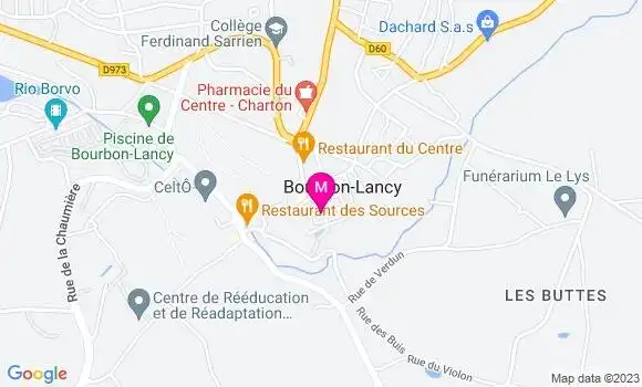 Localisation Restaurant  La Grignotte du Vieux Bourbon