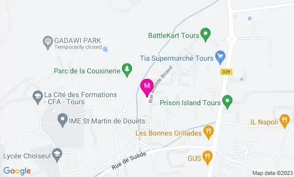 Localisation Restaurant  La P