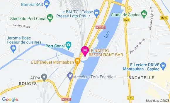 Localisation Restaurant Lounge Le Nautic