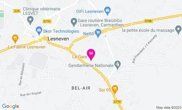 Localisation Restaurant  La Gare