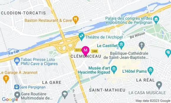 Localisation Restaurant  Le Clemenceau