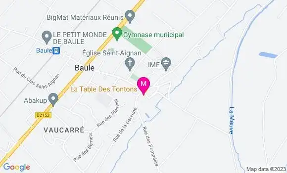 Localisation Restaurant  La Table des Tontons