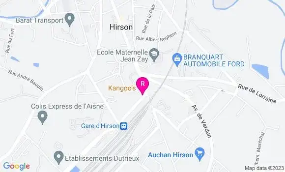 Localisation Pizzeria Kangoos