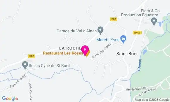 Localisation Restaurant les Roses