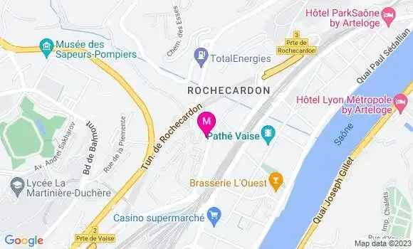 Localisation Restaurant  La Terrasse de Rochecardon
