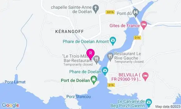 Localisation Crêperie La Goélette
