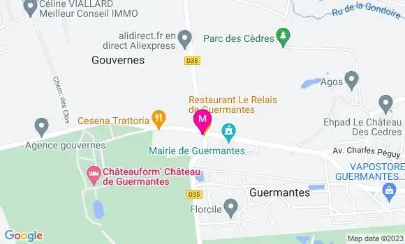 Localisation Restaurant  Le Relais de Guermantes