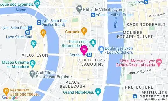 Localisation Restaurant Grill Bouchon Palais Grillet