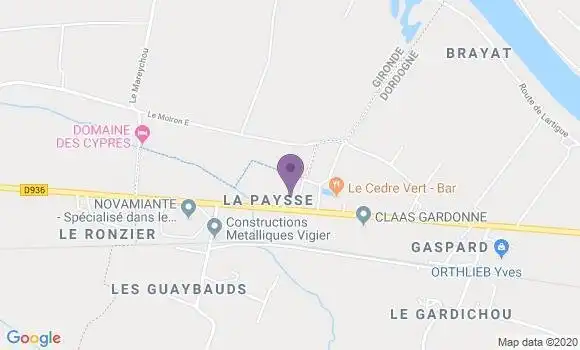 Localisation Restaurant  Le Cedre Vert