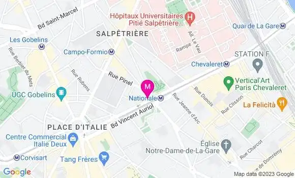 Localisation Restaurant  La Halte des Taxis