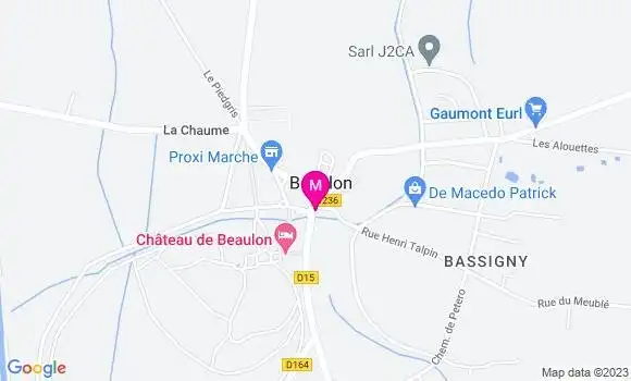 Localisation Auberge de la Vieille Maison