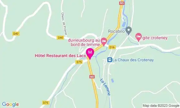 Localisation Hôtel Restaurant des Lacs