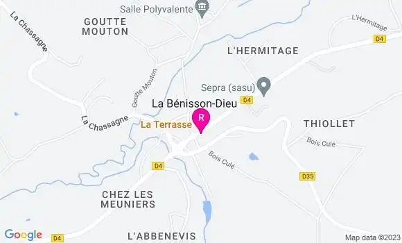 Localisation Restaurant  La Terrasse